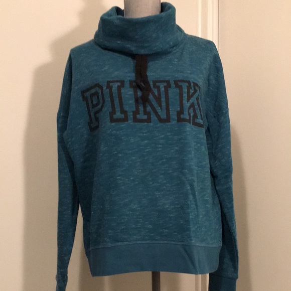 PINK Funnel Neck Sweatshirt, size Medium ❤️ - Picture 1 of 7